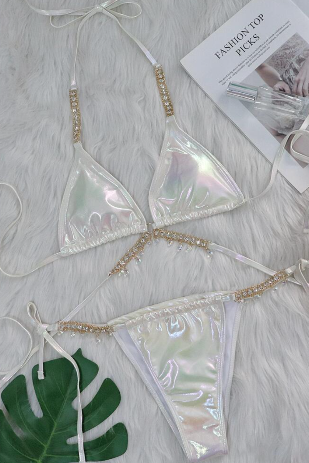 Iridescent Crystal Bikini Set
