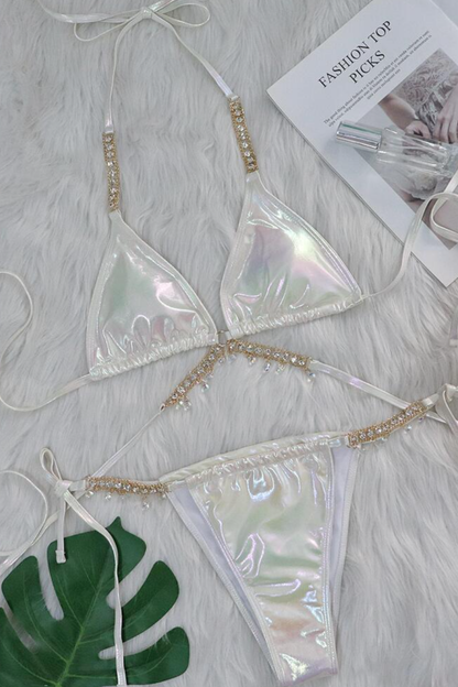 Iridescent Crystal Bikini Set