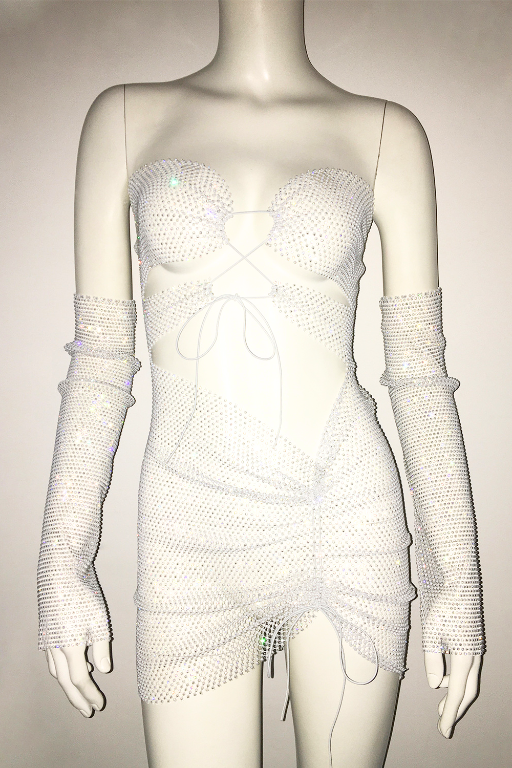 Glisten Mesh Bustier Dress