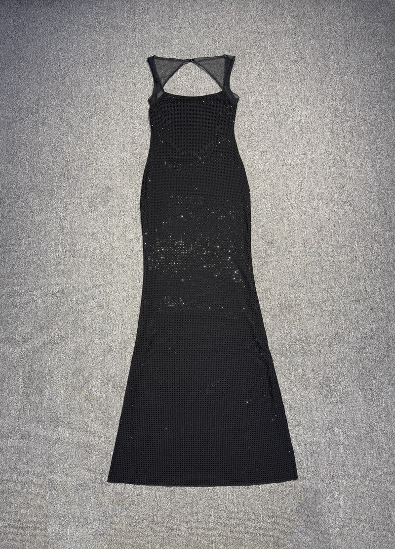 ✨ Full Bling Backless Maxi Dress
