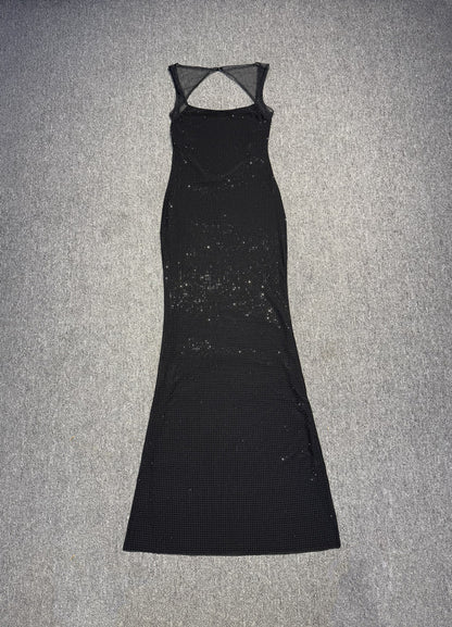 ✨ Full Bling Backless Maxi Dress