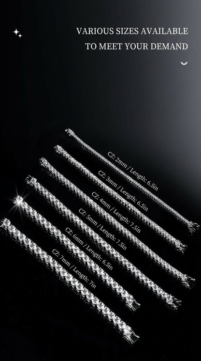 Classic Tennis Bracelet - Sparkling CZ Diamond Style