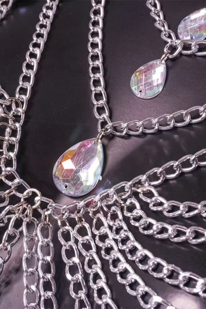 Crystal Butterfly Chain Body Harness Top