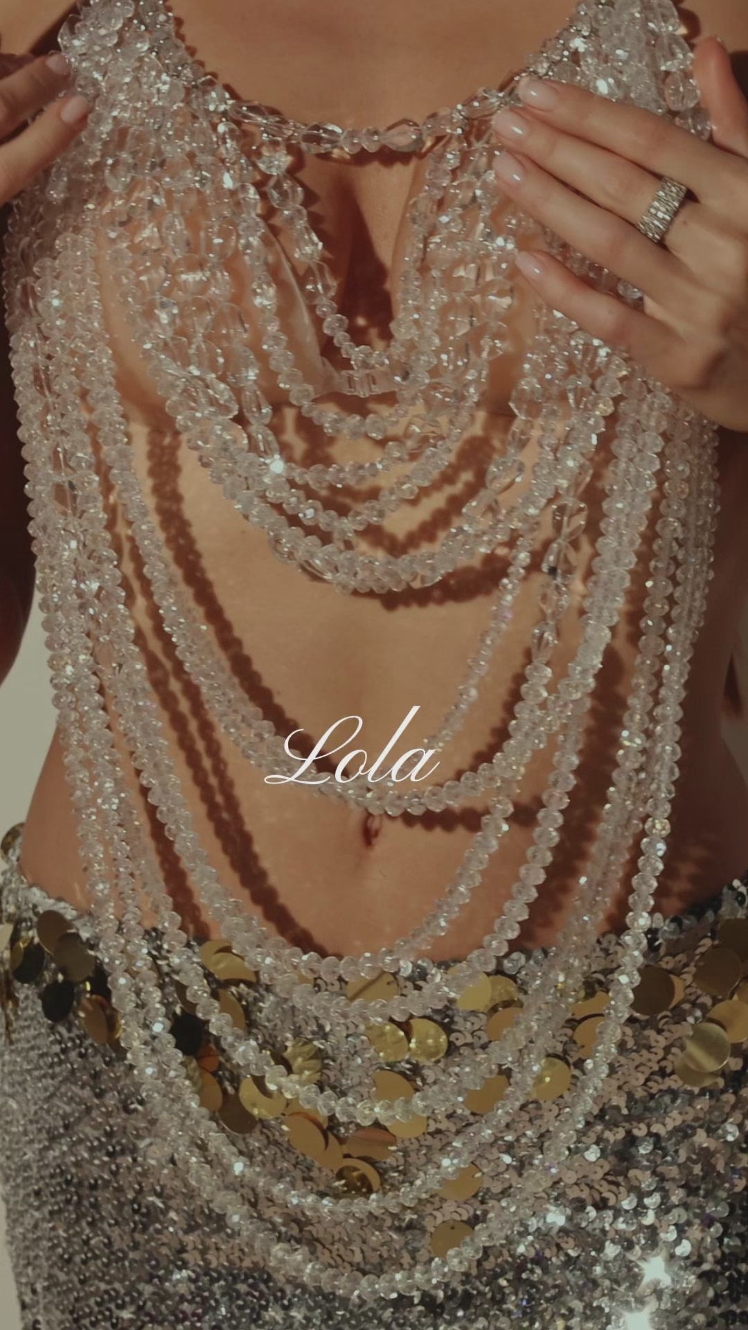 Crystal Beaded Chain Top