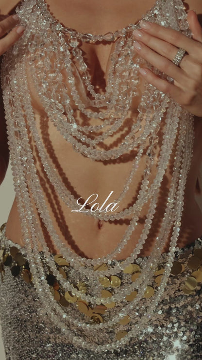 Crystal Beaded Chain Top