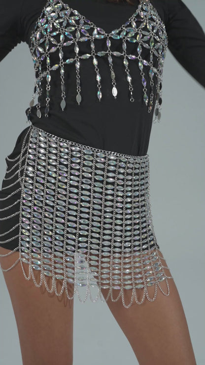 White Crystal Gem Skirt
