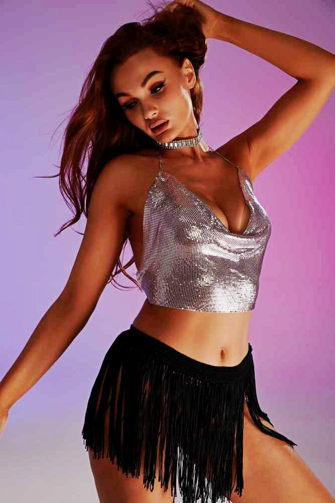 Chainmail Mini Top - Light Purple