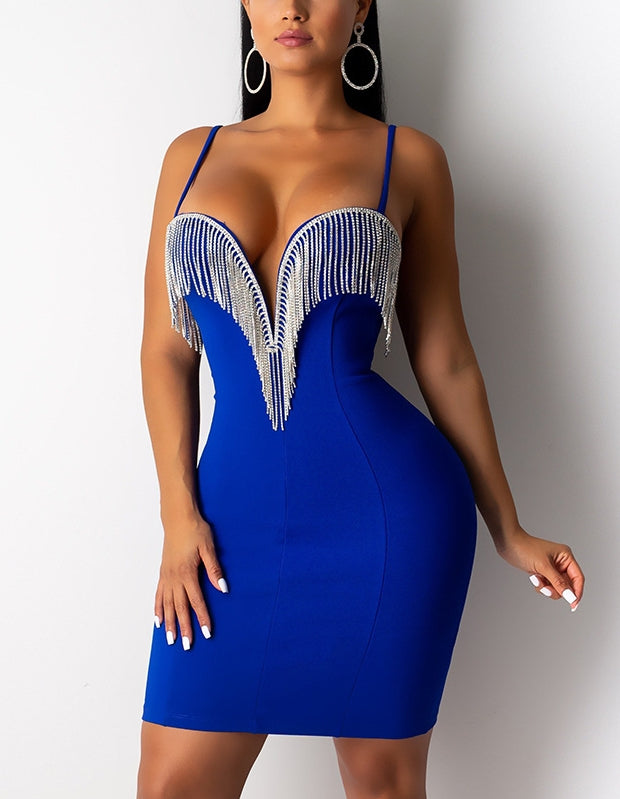 Tassel V Neck Dress