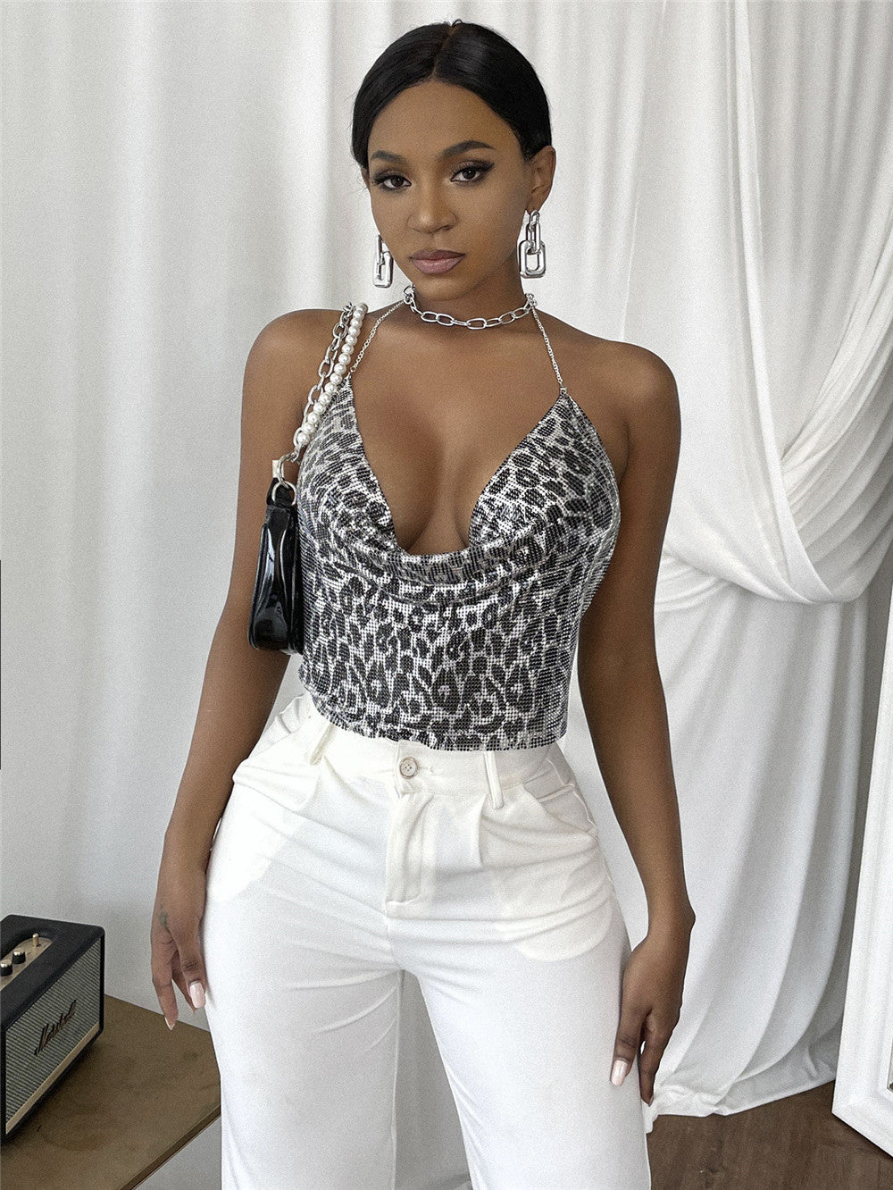 Chainmail Mini Top - Leopard