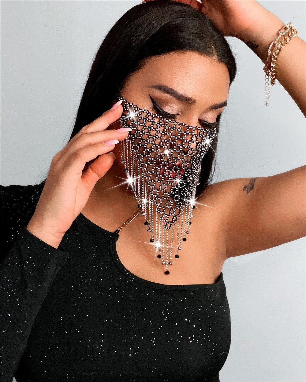 Tassel Triangle Face Mask