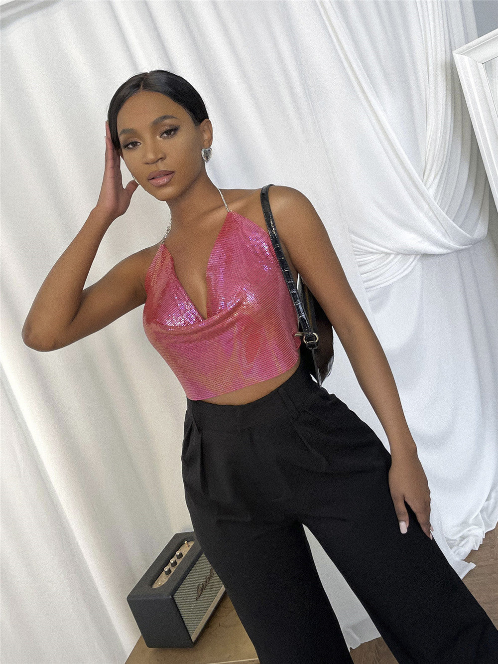 Chainmail Mini Top - Gradiant Pink