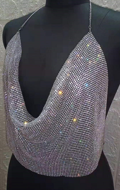 Shiny Draped Top
