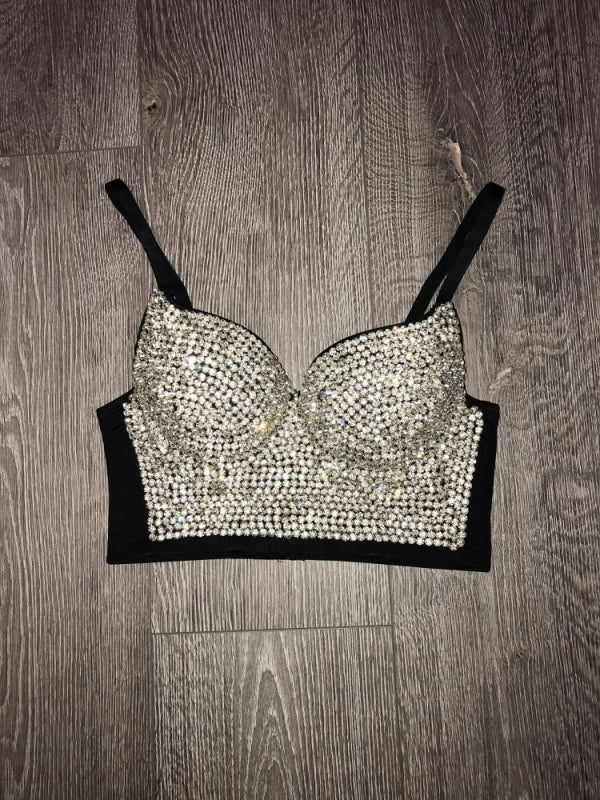 Rhinestone Crystal Corset Top