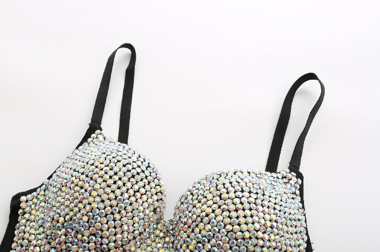 Rhinestone Crystal Corset Top