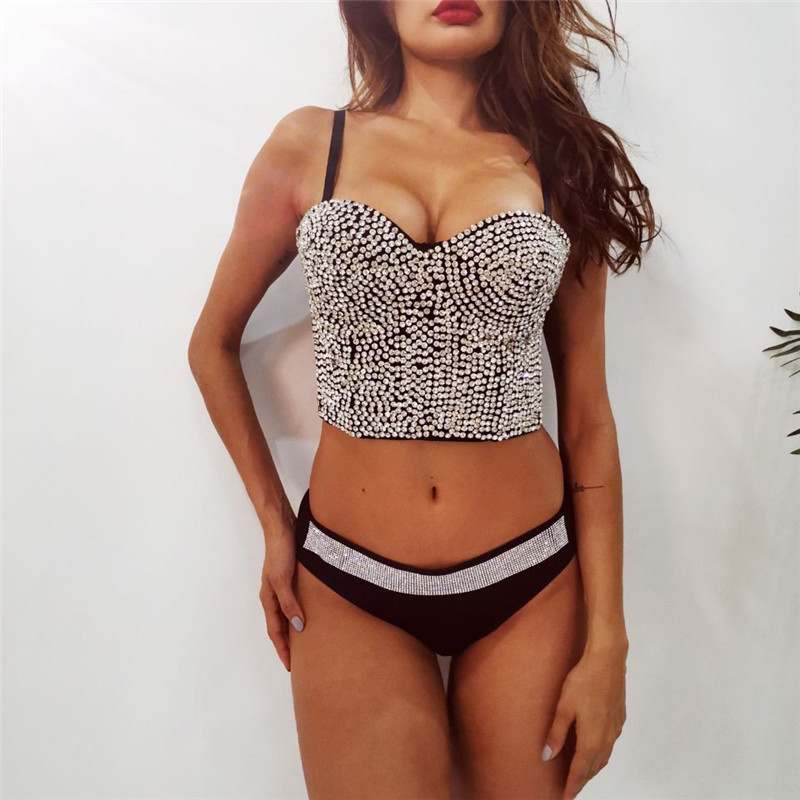 Full Crystal Bralette Cami