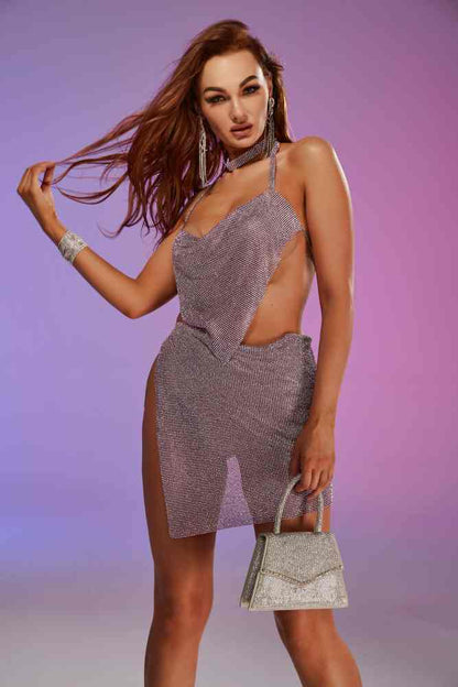 Lovely Pink Heart Skirt Set