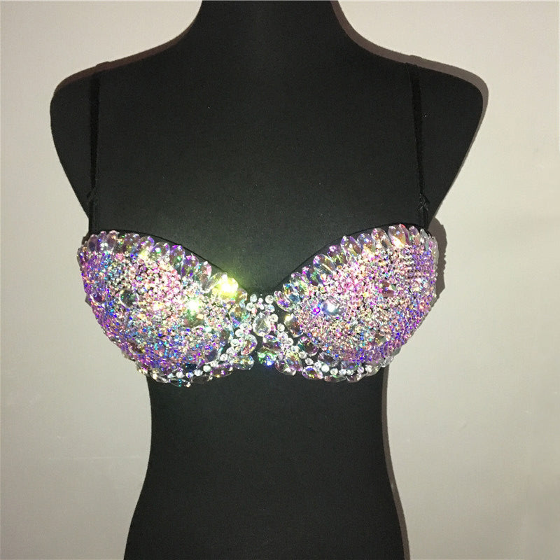 Rhinestone Padded Bra Top