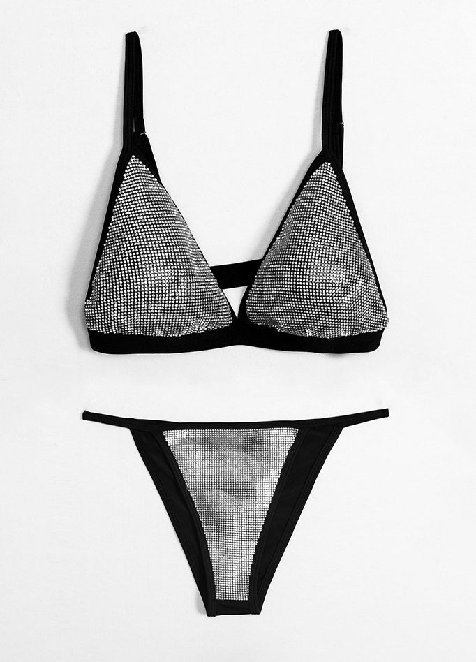 Shiny Triangle Bikini Set