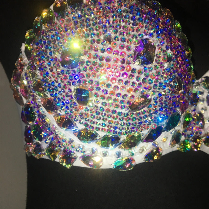 Rhinestone Padded Bra Top