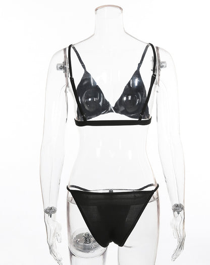 Shiny Triangle Bikini Set