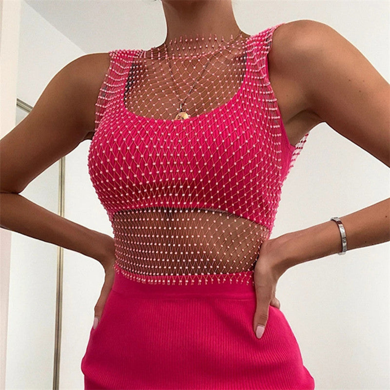 Mesh Round Neck Cami