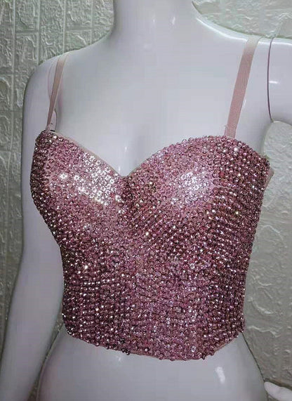 Full Crystal Bralette Cami