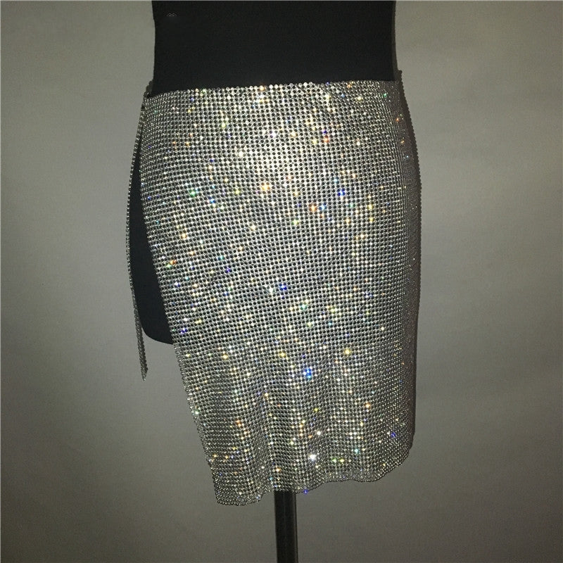 2PCS Sparkly Cami Top Skirt Set | ShinyGal