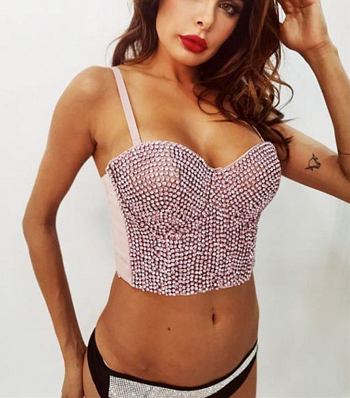Full Crystal Bralette Cami