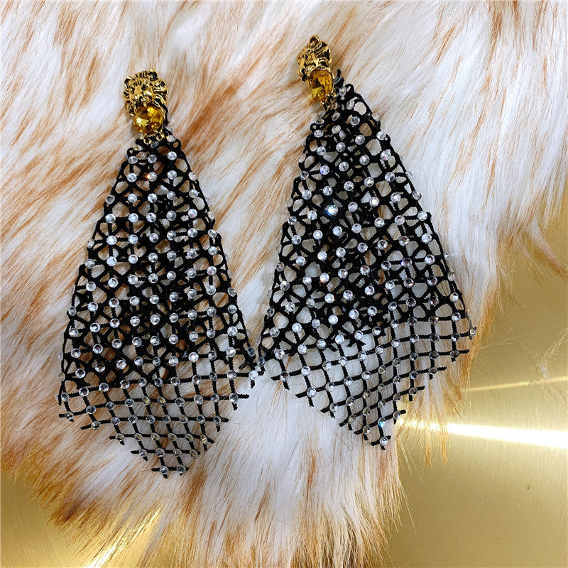 Mesh Crystal Earrings