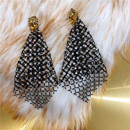 Mesh Crystal Earrings