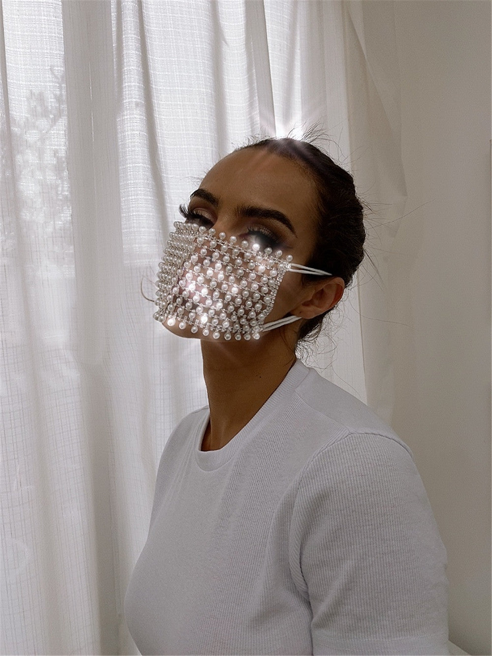 Handmade Pearl Mask Cover