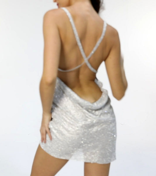 Sparkle Backless Diamante Dress