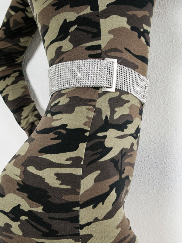 Round Diamond Buckle Belt