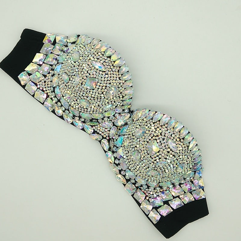 Rhinestone Padded Bra Top