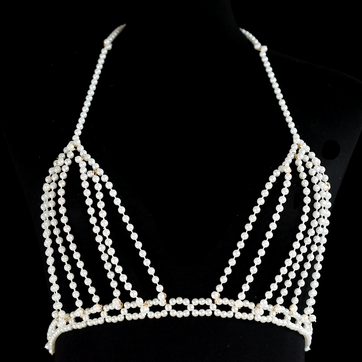 Pearl Bra Skirt Bikini Cover Up Set