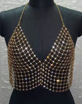 Sparkle V Neck Cami Chain Top