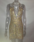 Dip It Low Diamanté Dress