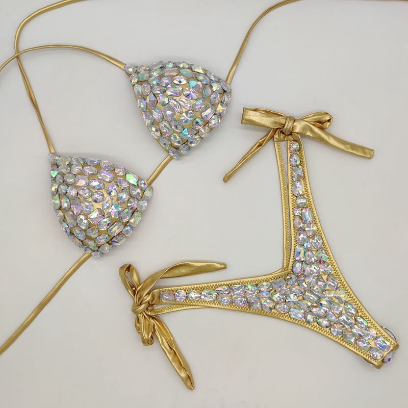 Crystal Low Waist Bikini Set