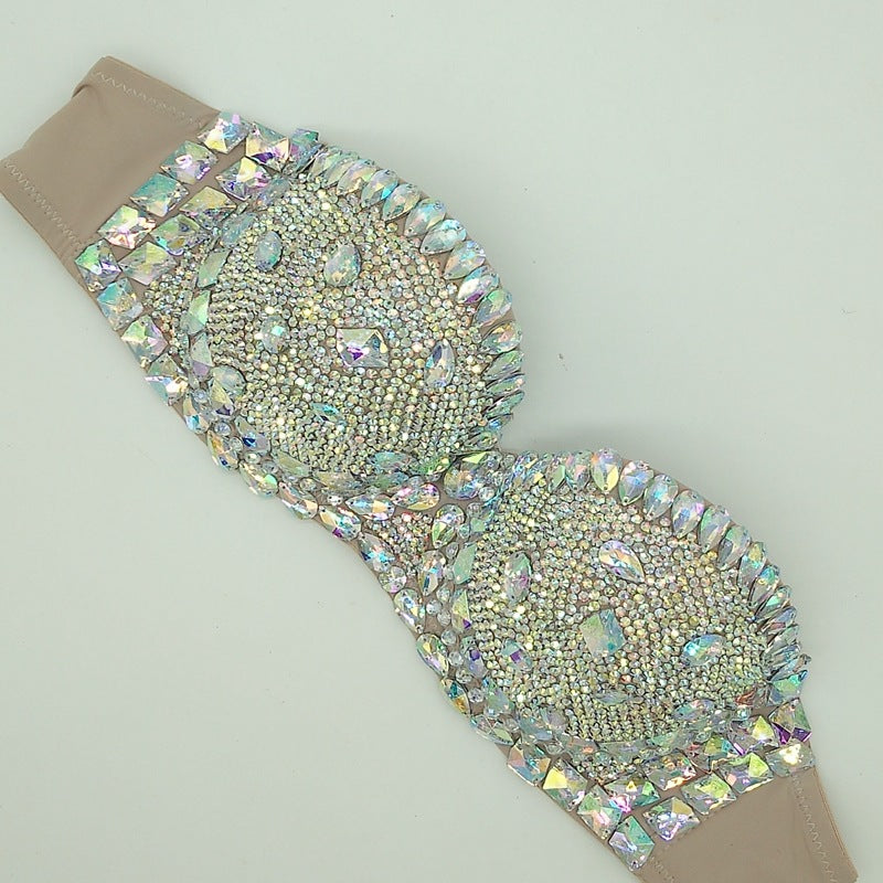 Rhinestone Padded Bra Top