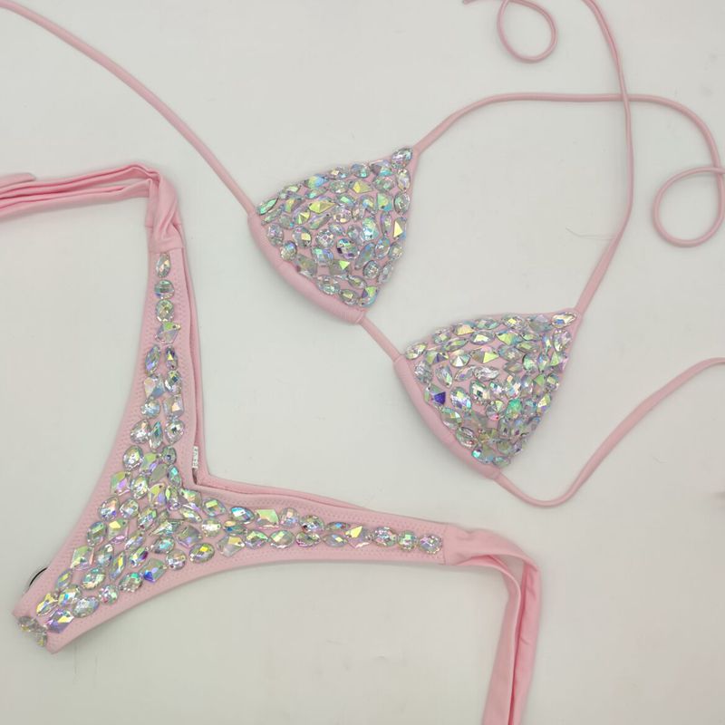 Crystal Low Waist Bikini Set
