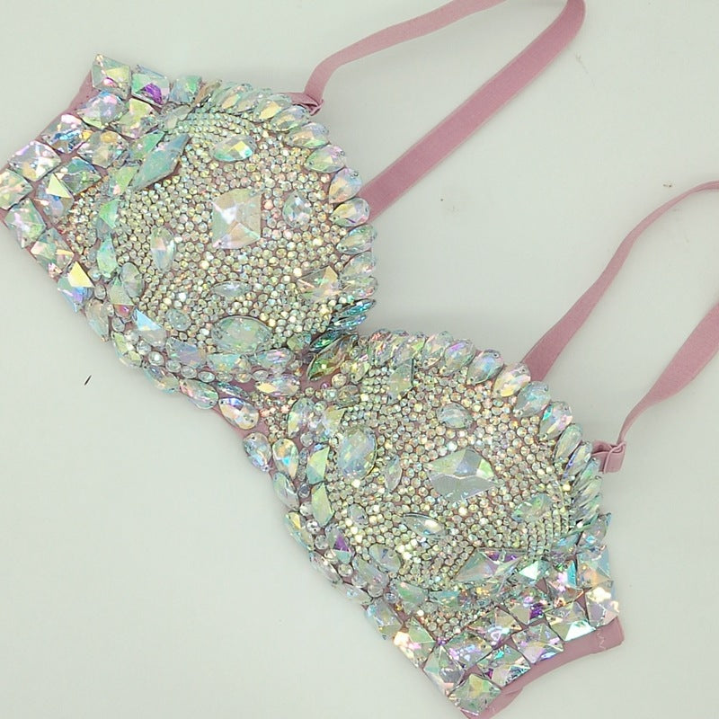 Rhinestone Padded Bra Top