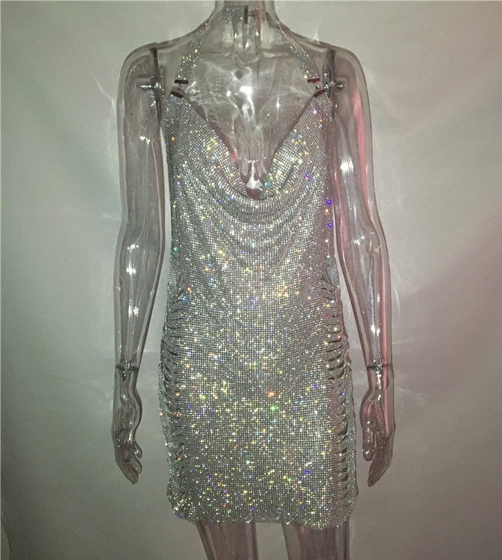 Ripped Diamante Dress