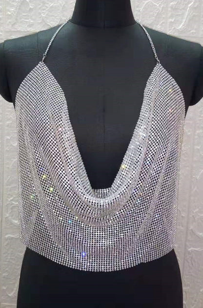 Shiny Draped Top