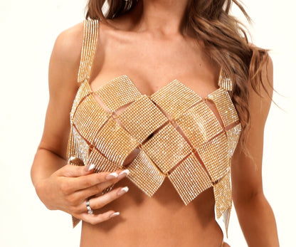 Grid Diamante Cami Top