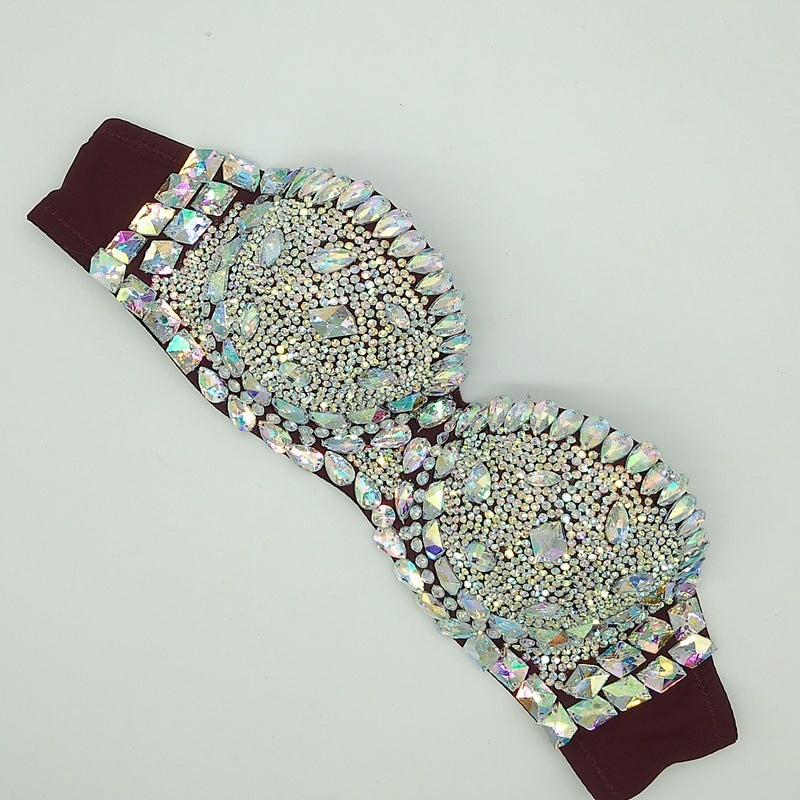 Rhinestone Padded Bra Top
