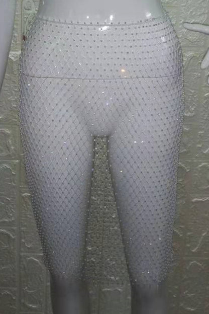 Mesh Midi Diamond Skirt