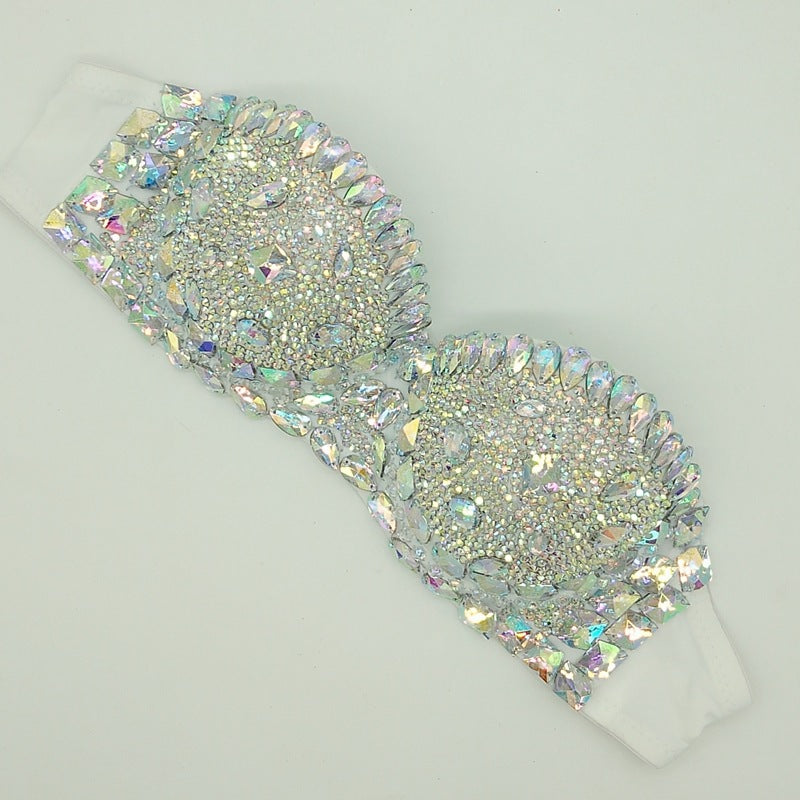Rhinestone Padded Bra Top