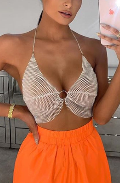 Mesh Crystal Dress Set